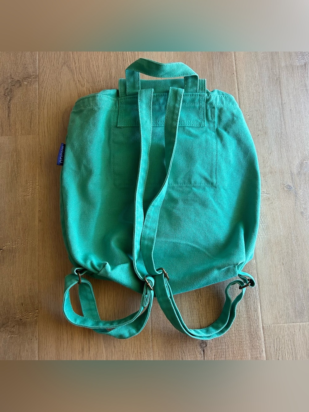 Teal Blue Baggu Canvas Backpack - Picture 3 of 8